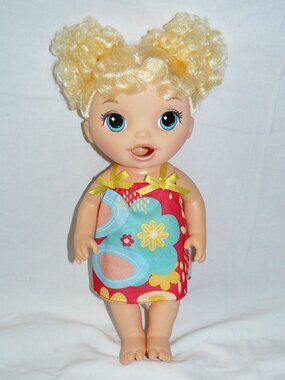 Baby Alive Super Snacks Snackin’ Treats Baby Doll Blonde 2017 Eats Poops, EUC